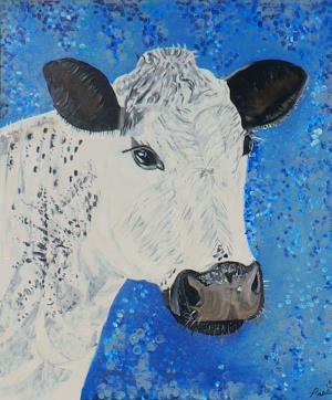 Speckle Park Cow Original Painting Acrylic